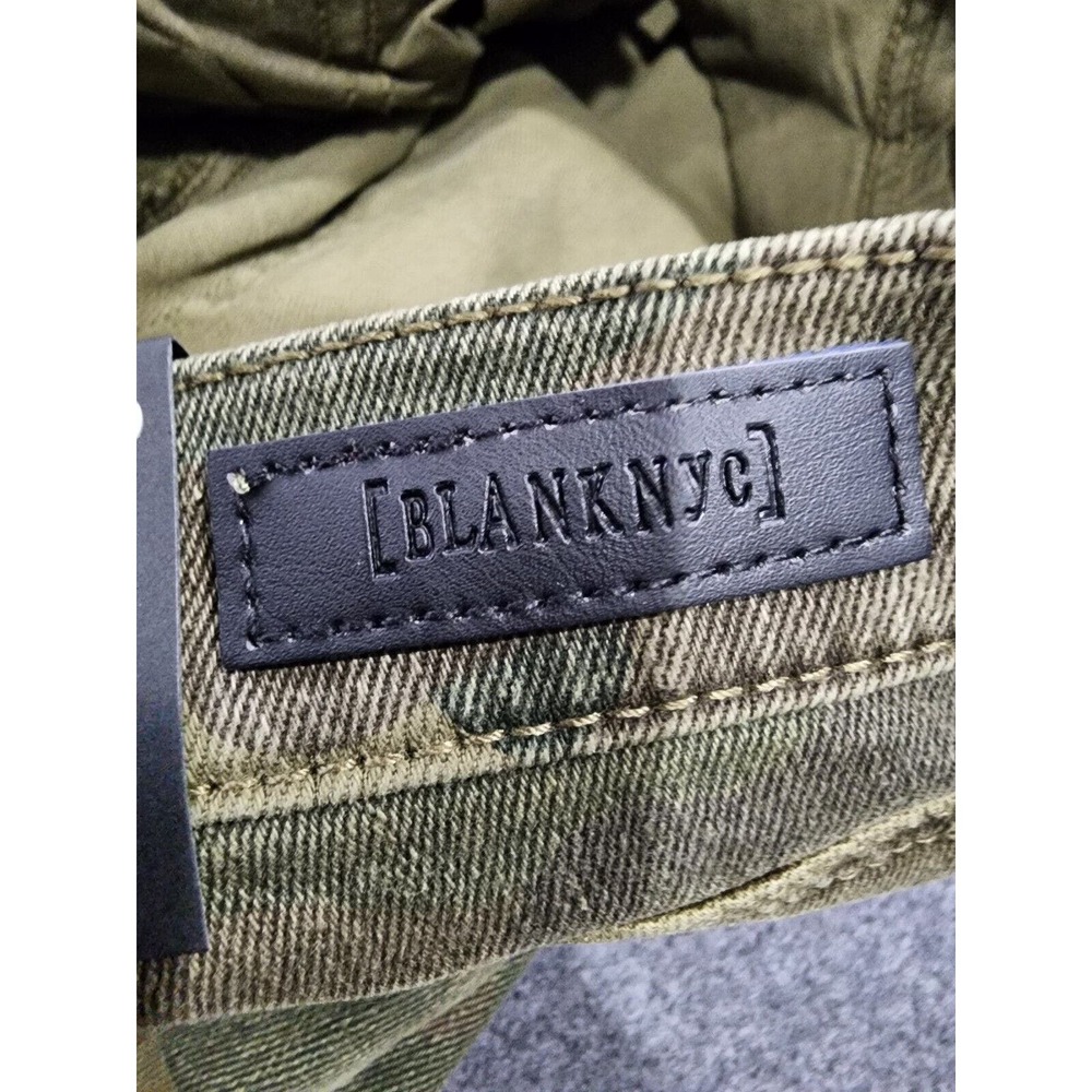BLANKNYC The Reade Crop Size 28 Green Camouflage Denim Cotton Skinny Leg - Picture 7 of 8